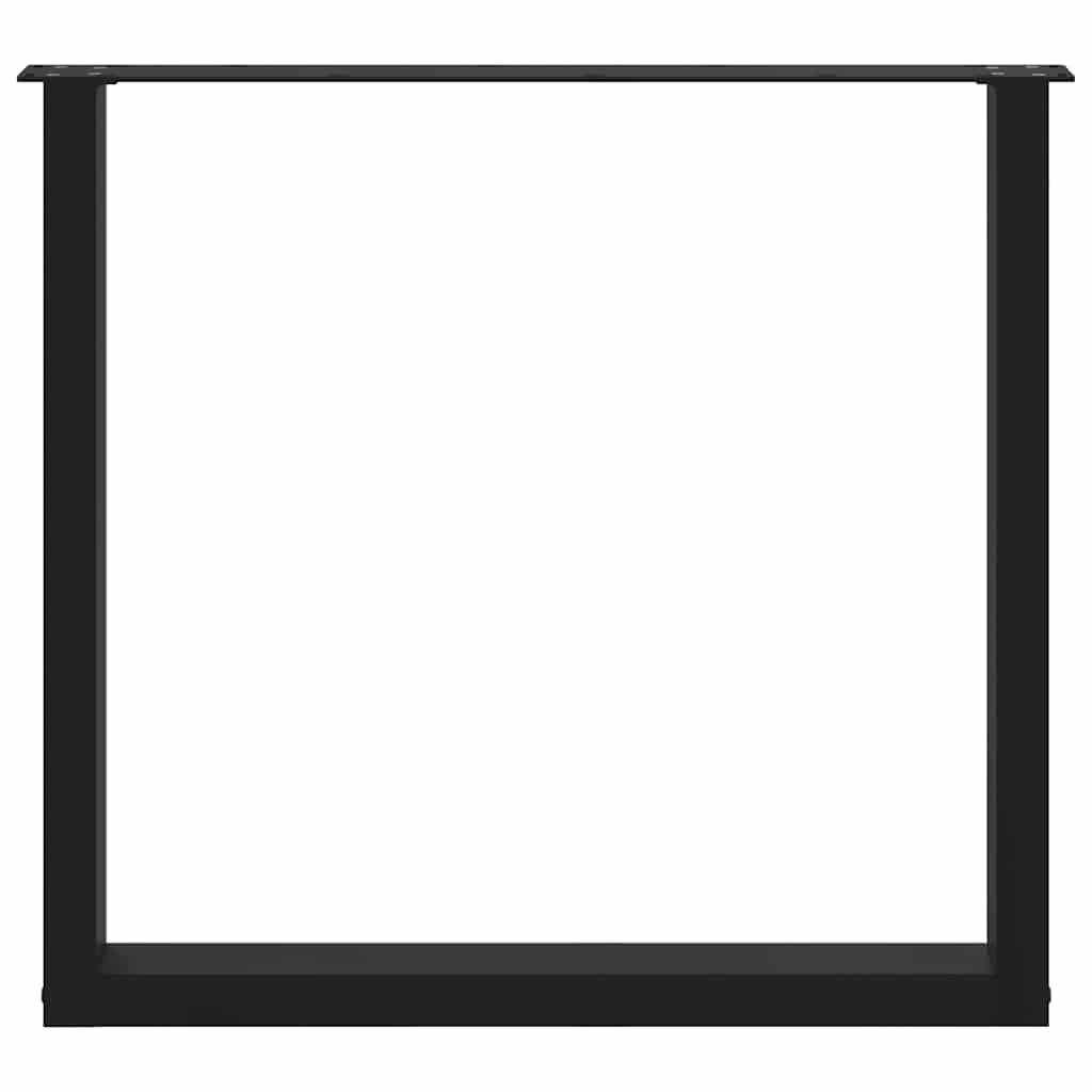Pieds de table à manger forme de U 2 pcs noir 80x(72-73) cm - Pieds de table