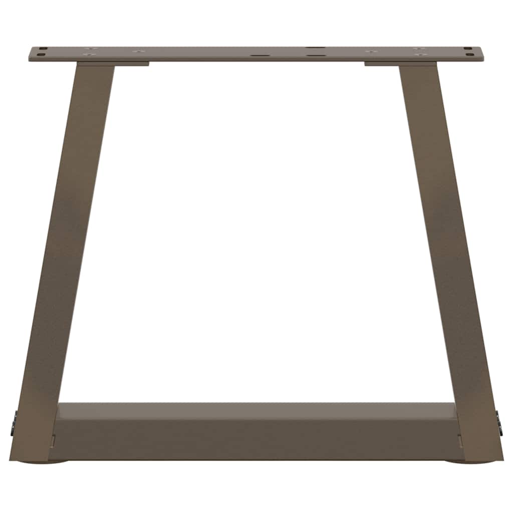 Pieds de table à manger forme V 2 pcs acier naturel acier - Pieds de table