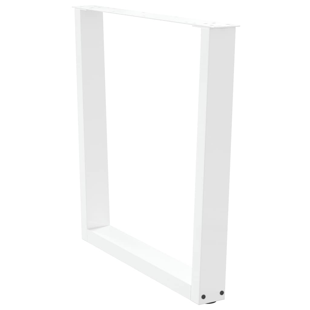 Pieds de table à manger forme de V 2 pcs blanc 80x(72-73,3) cm - Pieds de table