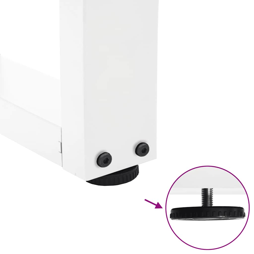 Pieds de table à manger forme de V 2 pcs blanc 80x(72-73,3) cm - Pieds de table