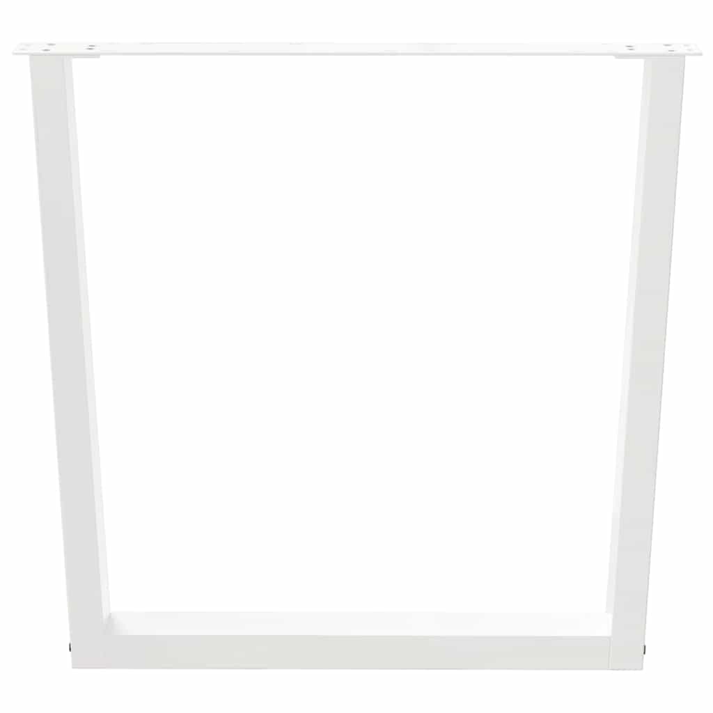 Pieds de table à manger forme de V 2 pcs blanc 80x(72-73,3) cm - Pieds de table