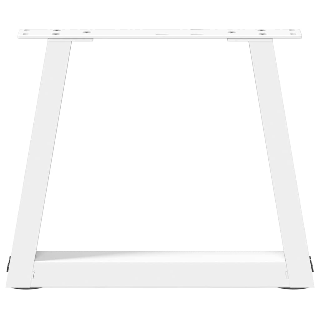 Pieds de table à manger forme V 2pcs blanc 40x(30-31,3)cm acier - Pieds de table