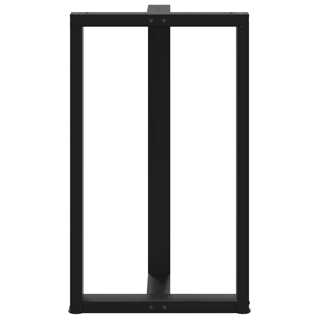 Pieds de table de bar forme de T 2 pcs noir 60x35x(100-101) cm - Pieds de table