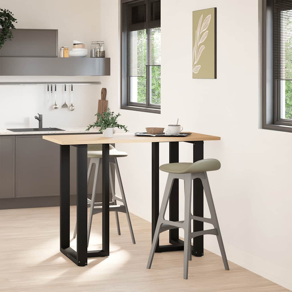 Pieds de table de bar forme de T 2 pcs noir 60x35x(100-101) cm - Pieds de table
