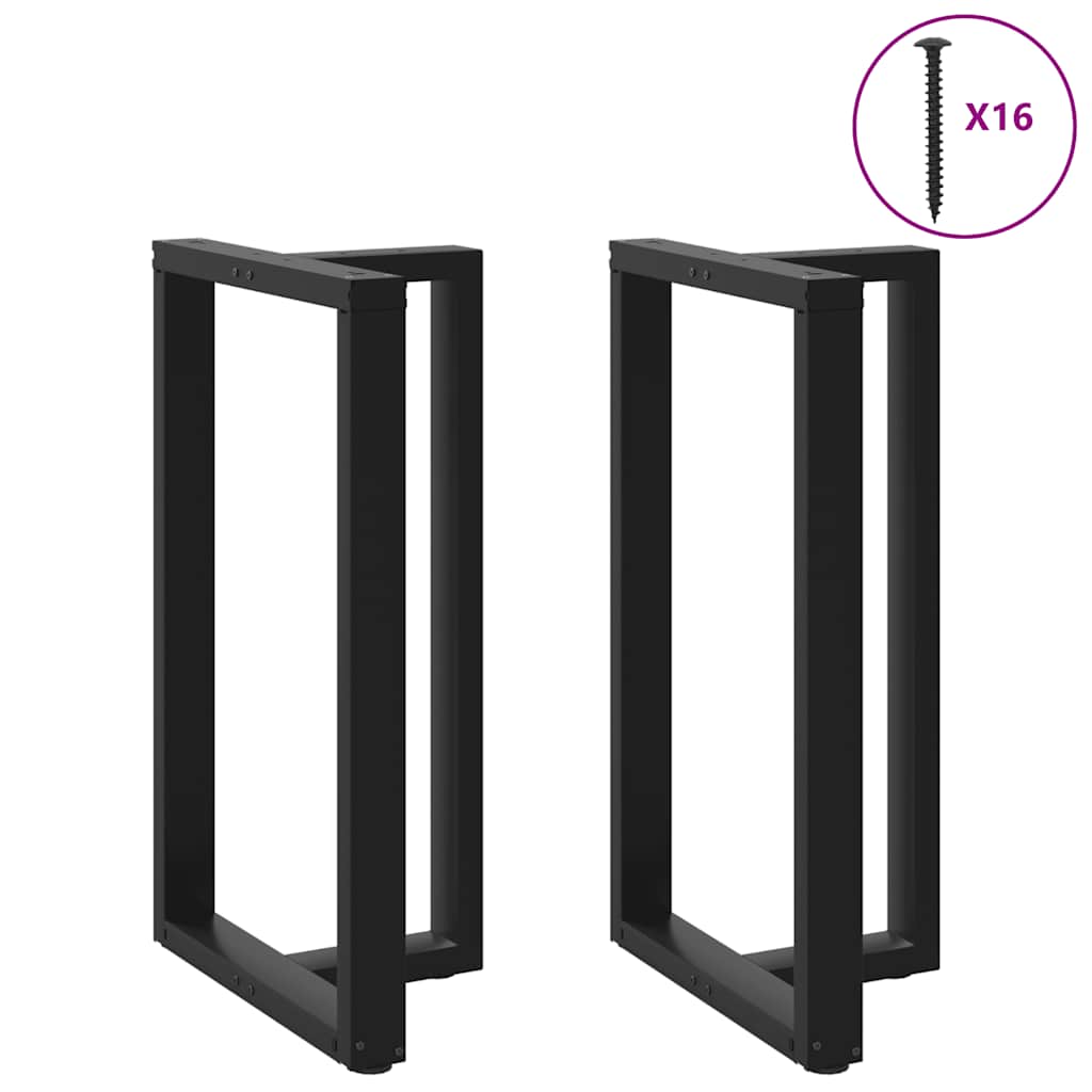 Pieds de table de bar forme de T 2 pcs noir 60x35x(100-101) cm - Pieds de table