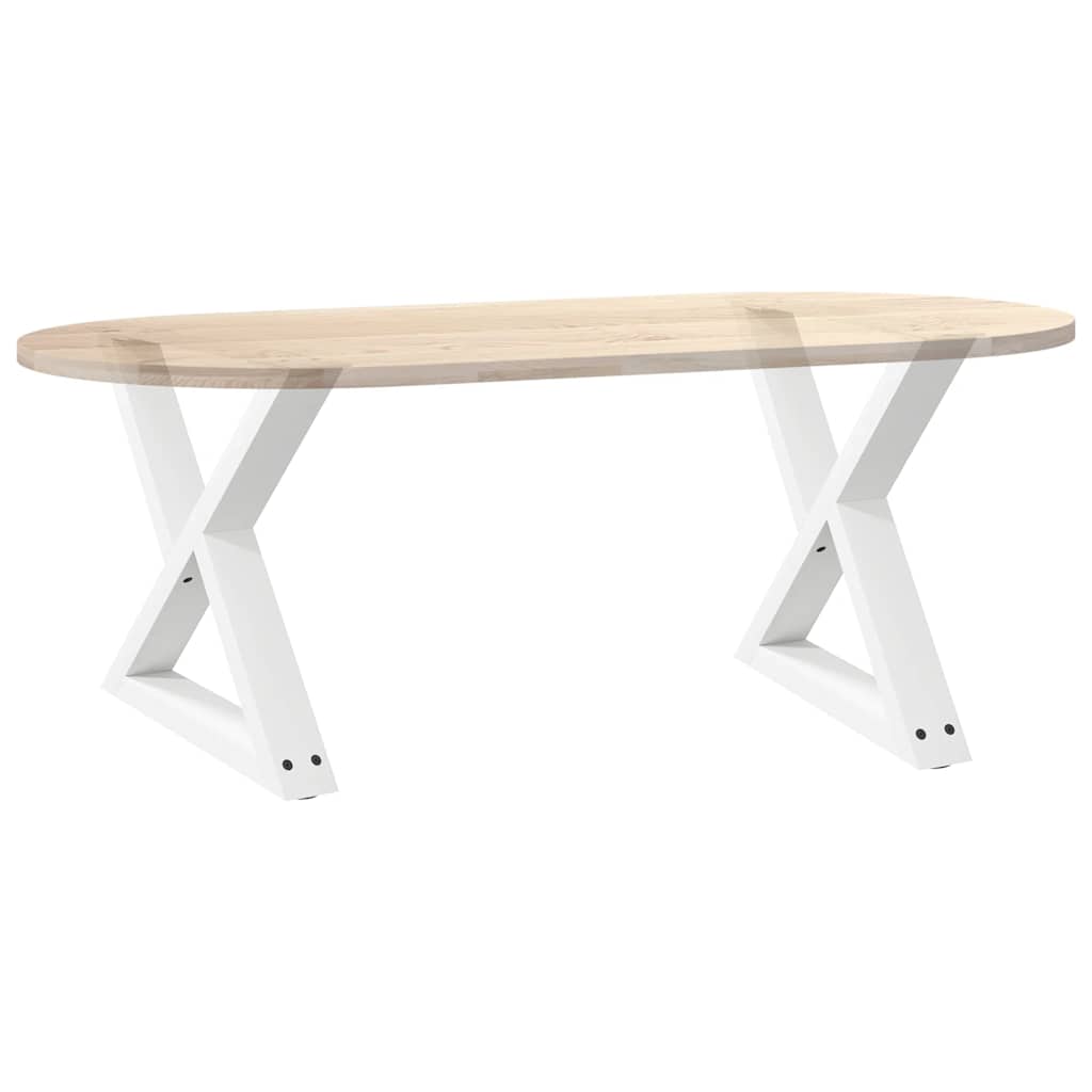 Pieds de table basse 2 pcs blanc 60x(42-43,3) cm acier - Pieds de table