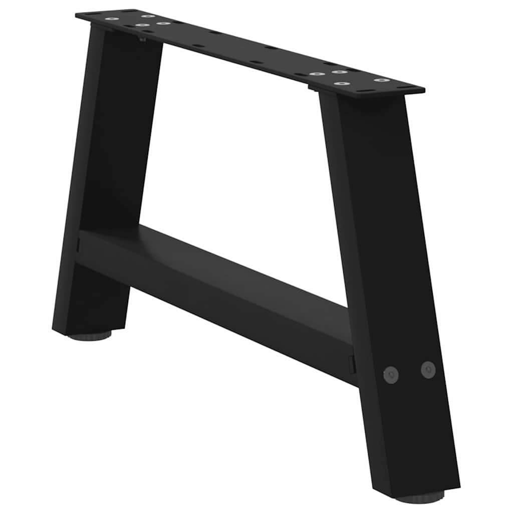 Pieds de table basse forme de A 2 pcs noir 60x(30-31) cm acier - Pieds de table