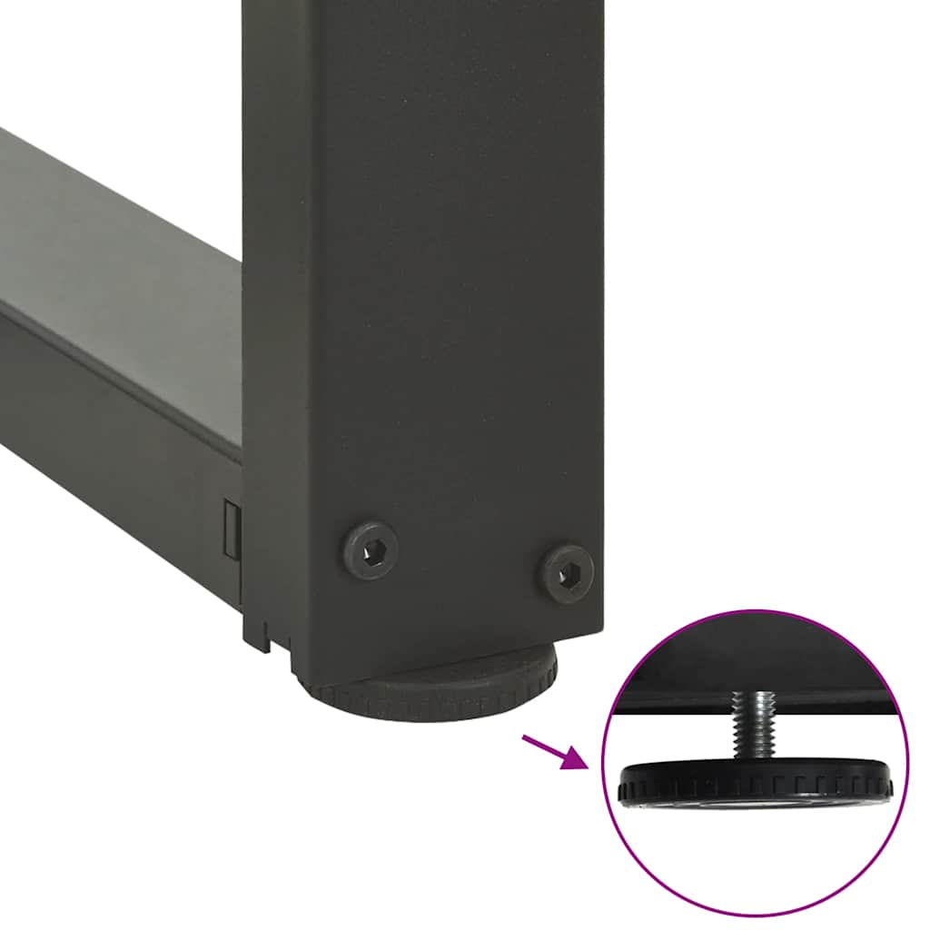 Pieds de table basse forme de T 2pcs anthracite 60x25x(42-43)cm - Pieds de table
