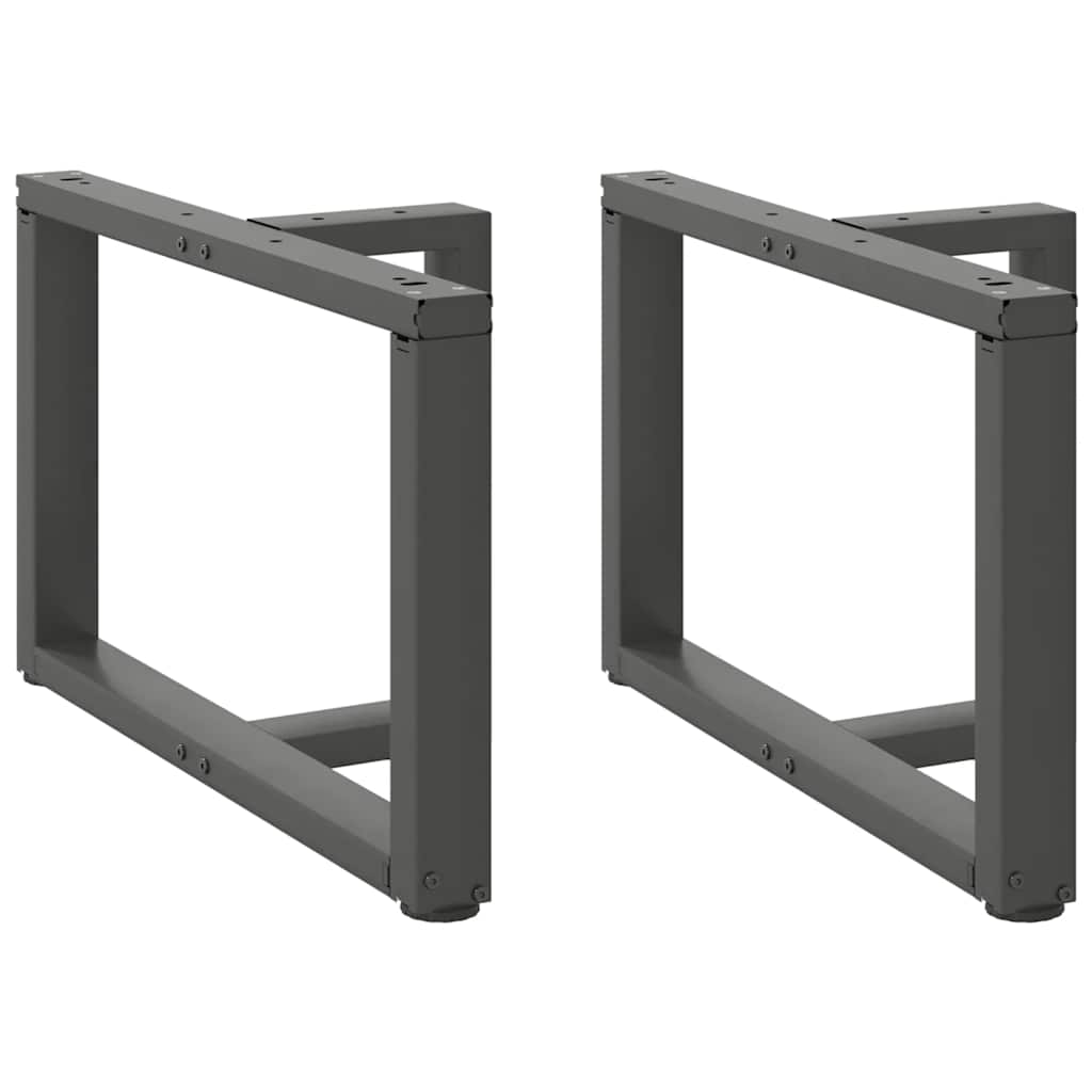 Pieds de table basse forme de T 2pcs anthracite 60x25x(42-43)cm - Pieds de table