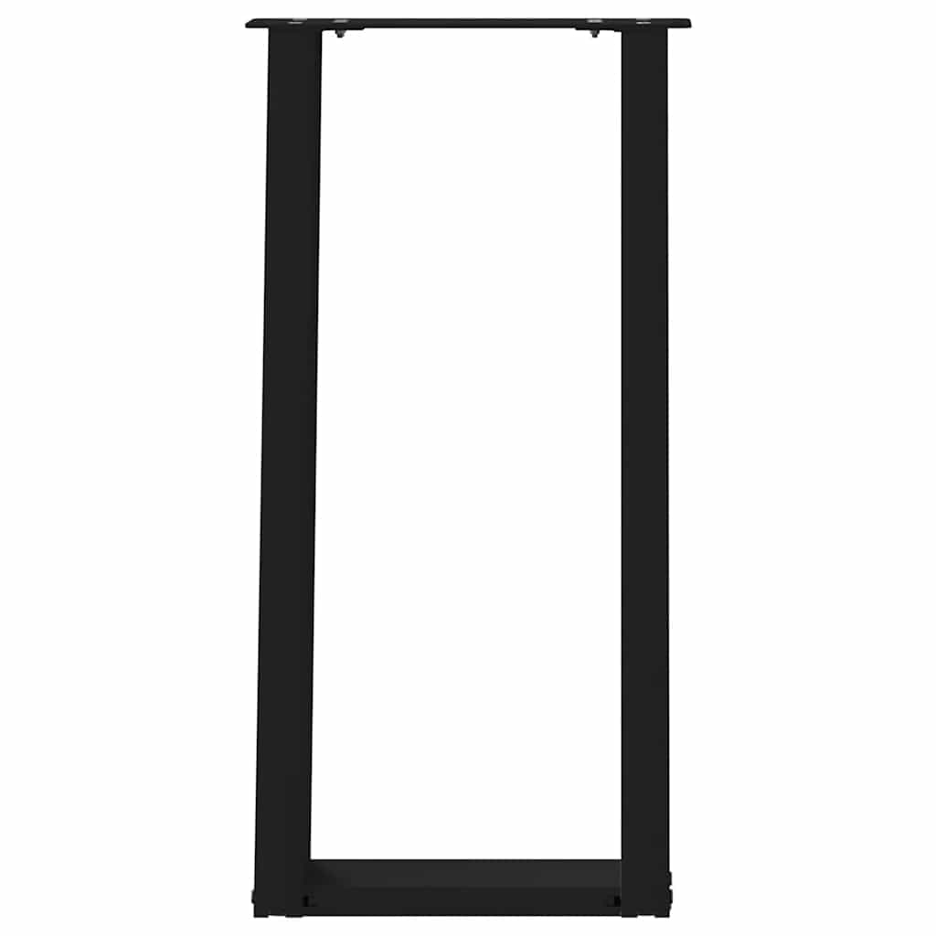 Pieds de table console forme de U 2 pcs noir 38x(72-73)cm acier - Pieds de table