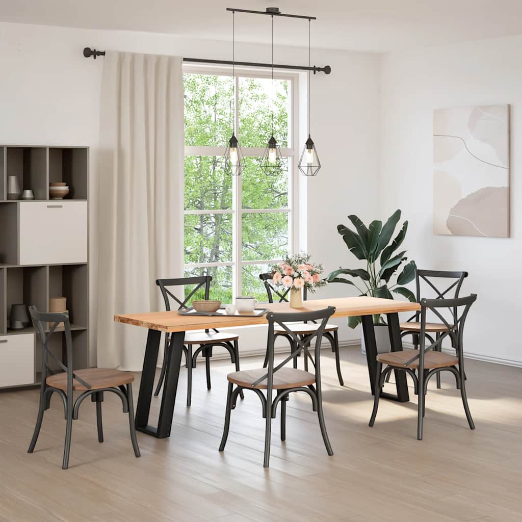 Pieds de table console forme de U 2 pcs noir 38x(72-73)cm acier - Pieds de table