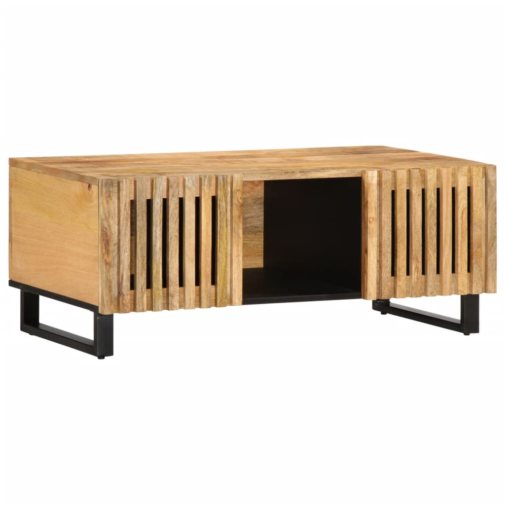 Table basse 100x55x40 cm bois de manguier massif brut - Tables basses