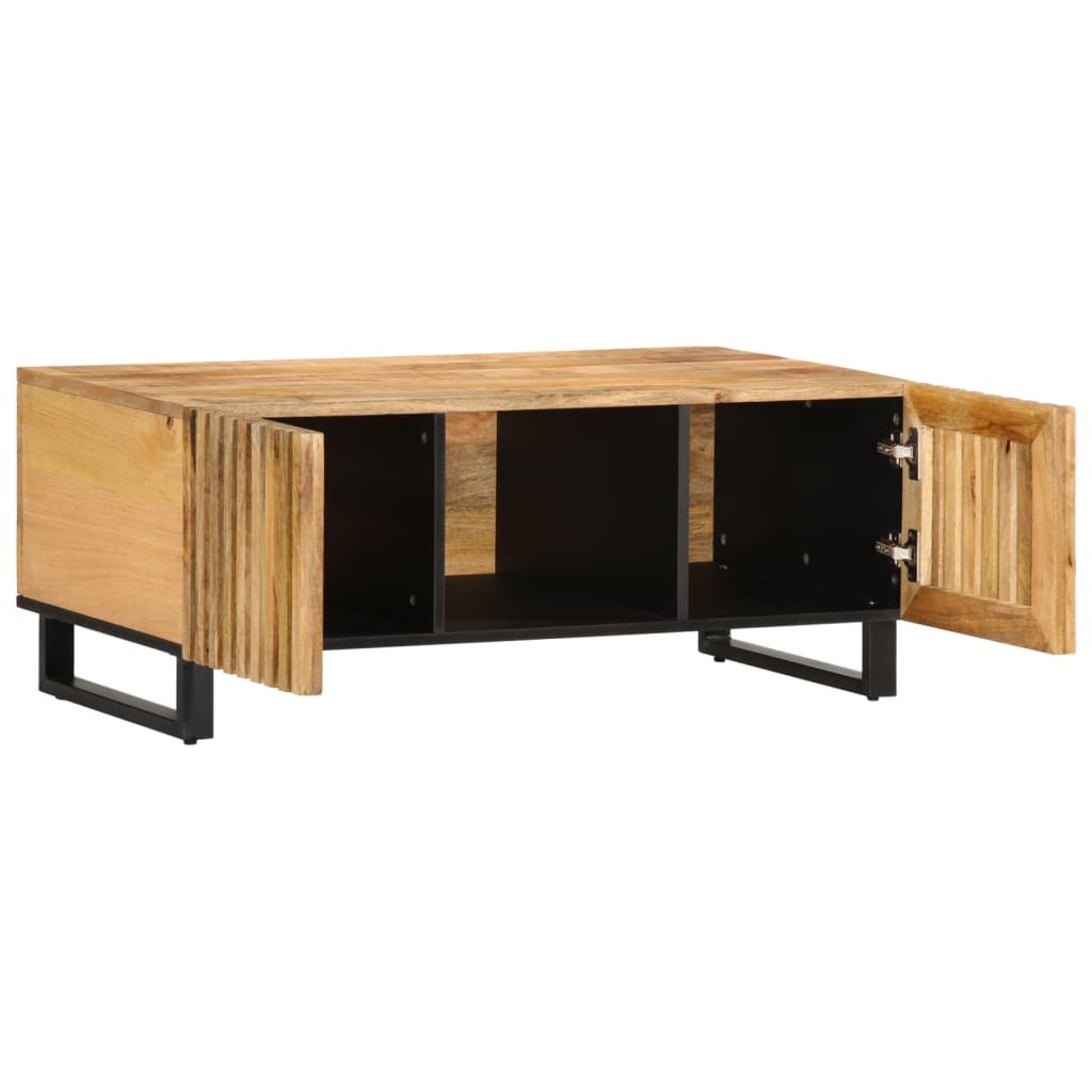 Table basse 100x55x40 cm bois de manguier massif brut - Tables basses