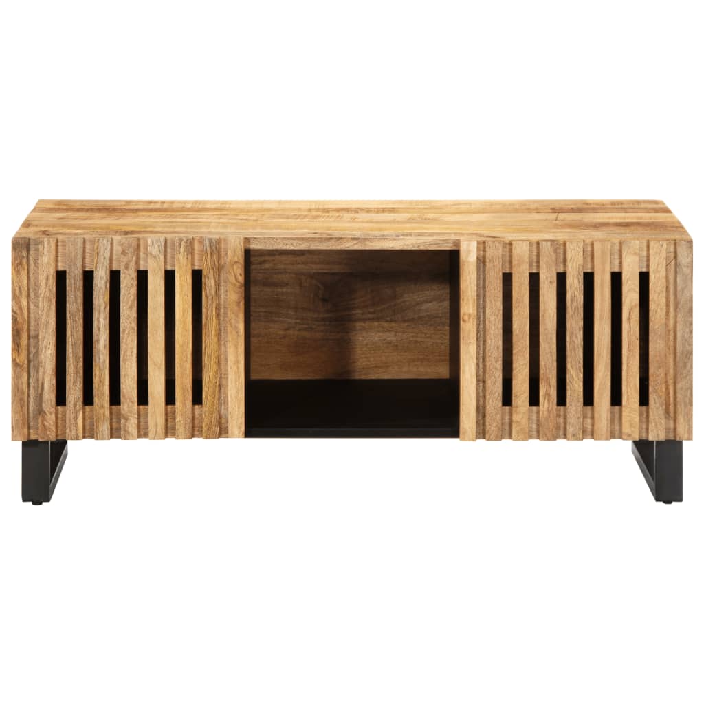 Table basse 100x55x40 cm bois de manguier massif brut - Tables basses