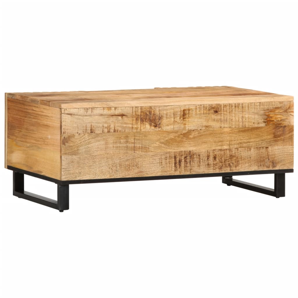 Table basse 100x55x40 cm bois de manguier massif brut - Tables basses