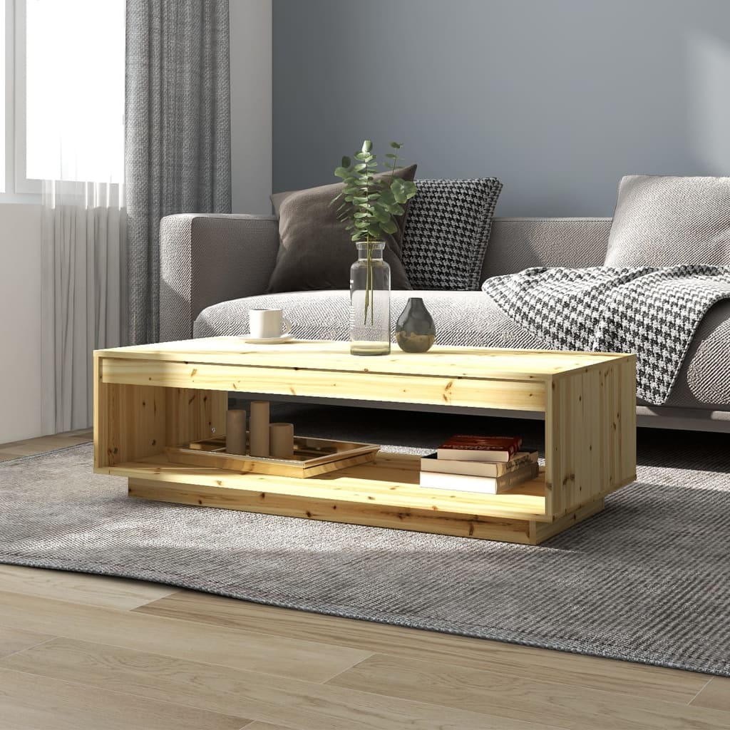 Table basse 110x50x33,5 cm bois de sapin massif - Tables basses