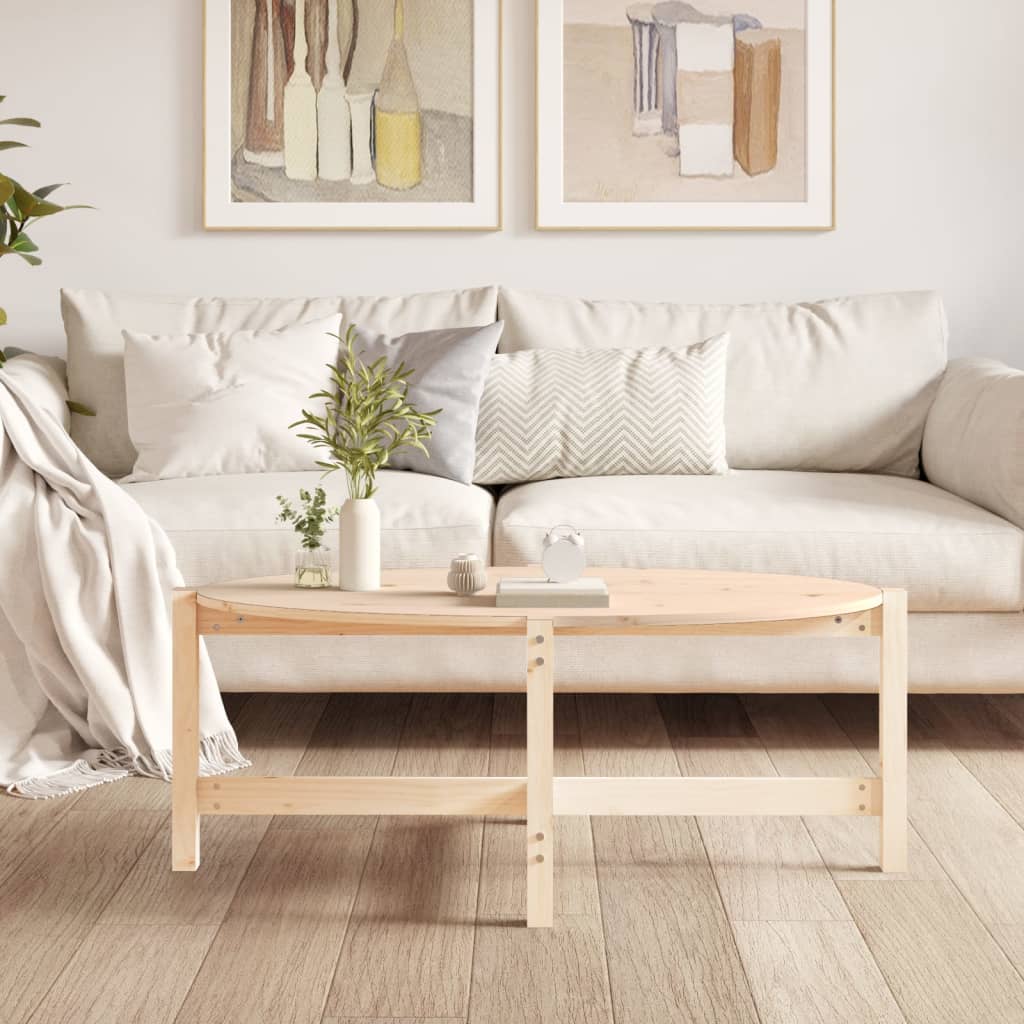 Table basse 118x63x45 cm Bois massif de pin - Tables basses