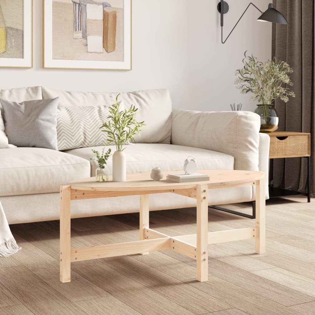Table basse 118x63x45 cm Bois massif de pin - Tables basses