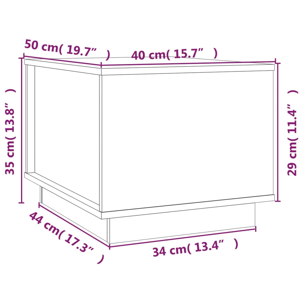 Table basse 40x50x35 cm Bois massif de pin - Tables basses