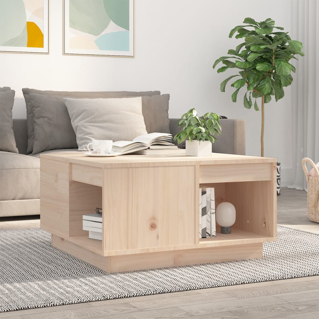 Table basse 60x61x32,5 cm Bois massif de pin - Tables basses
