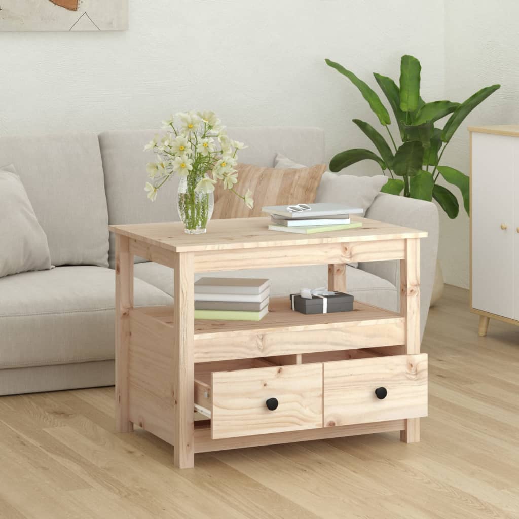 Table basse 71x49x55 cm Bois massif de pin - Tables basses