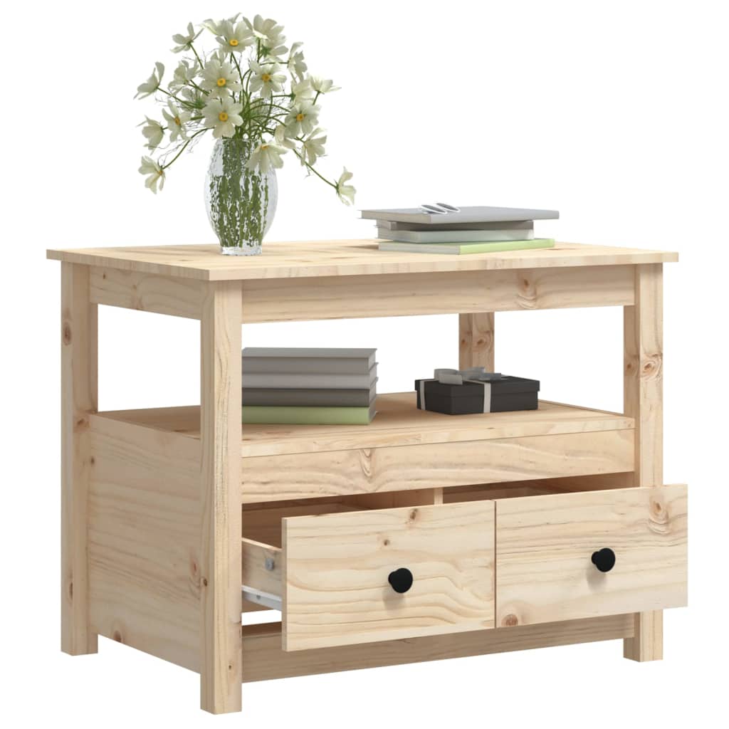Table basse 71x49x55 cm Bois massif de pin - Tables basses