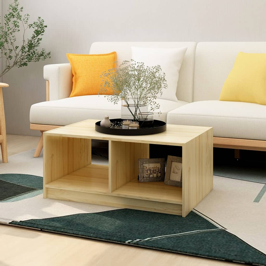 Table basse 75x50x33,5 cm Bois de pin massif - Tables basses