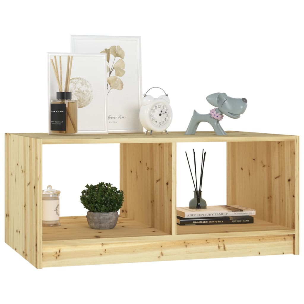 Table basse 75x50x33,5 cm bois de sapin massif - Tables basses