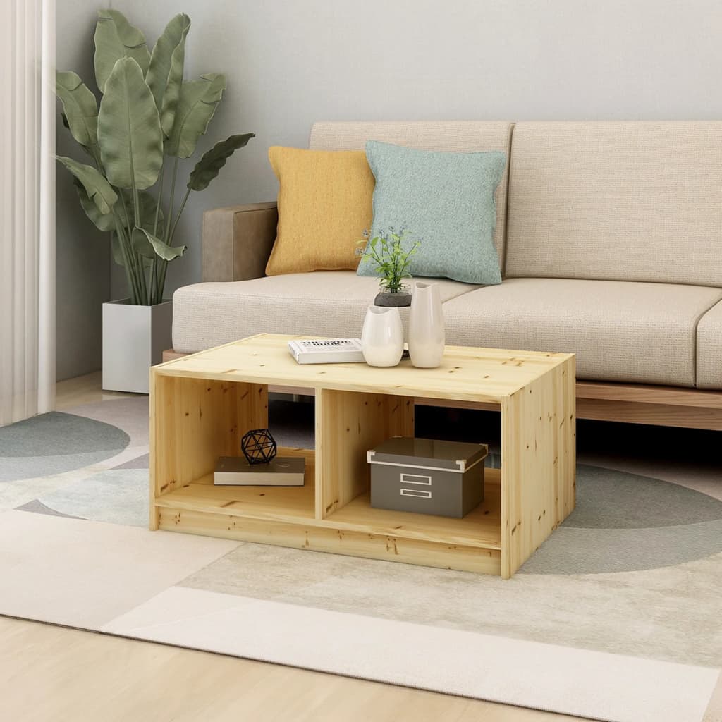 Table basse 75x50x33,5 cm bois de sapin massif - Tables basses