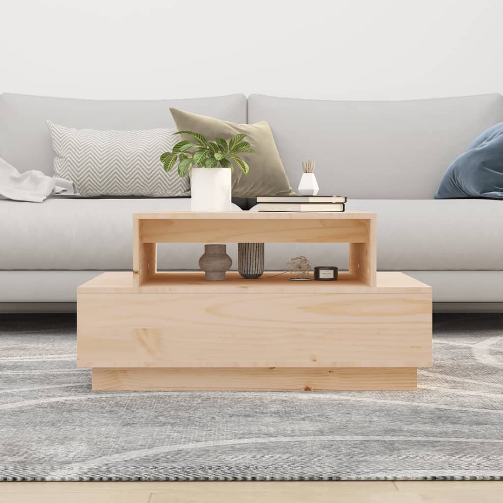 Table basse 80x55x40,5 cm Bois massif de pin - Tables basses