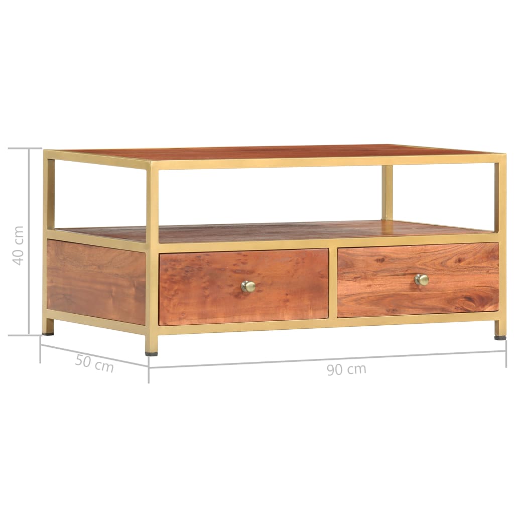 Table basse 90 x 50 x 40 cm Bois d’acacia massif - Tables basses