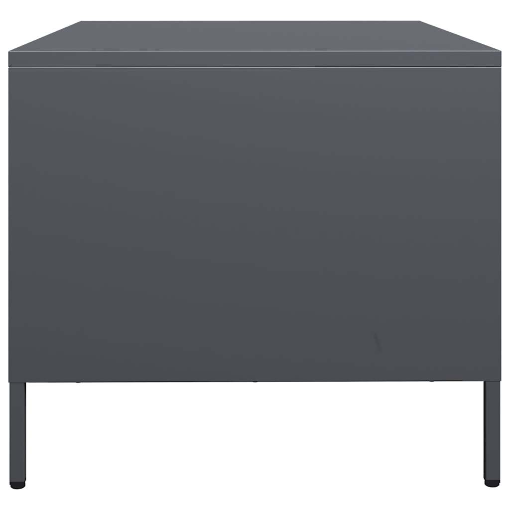 Table basse anthracite 101,5x50x43,5 cm acier laminé à froid - Tables basses