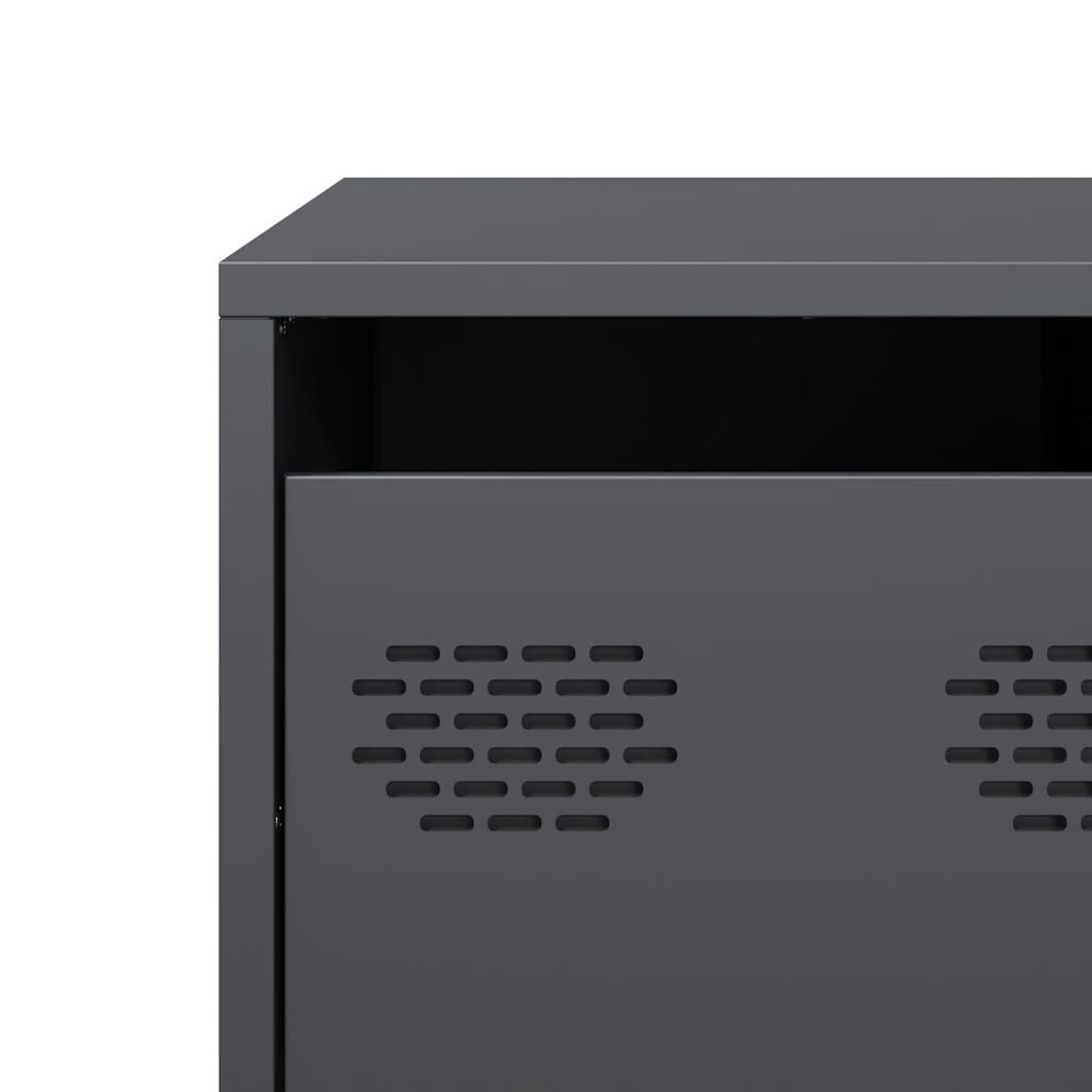 Table basse anthracite 101,5x50x43,5 cm acier laminé à froid - Tables basses