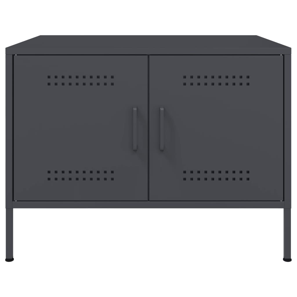 Table basse anthracite 68x50x50,5 cm acier - Tables basses