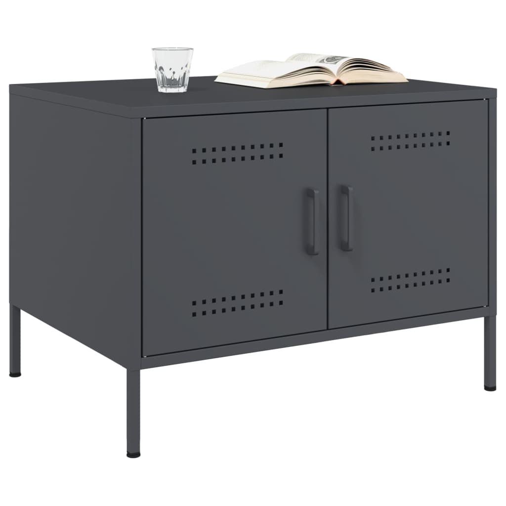 Table basse anthracite 68x50x50,5 cm acier - Tables basses