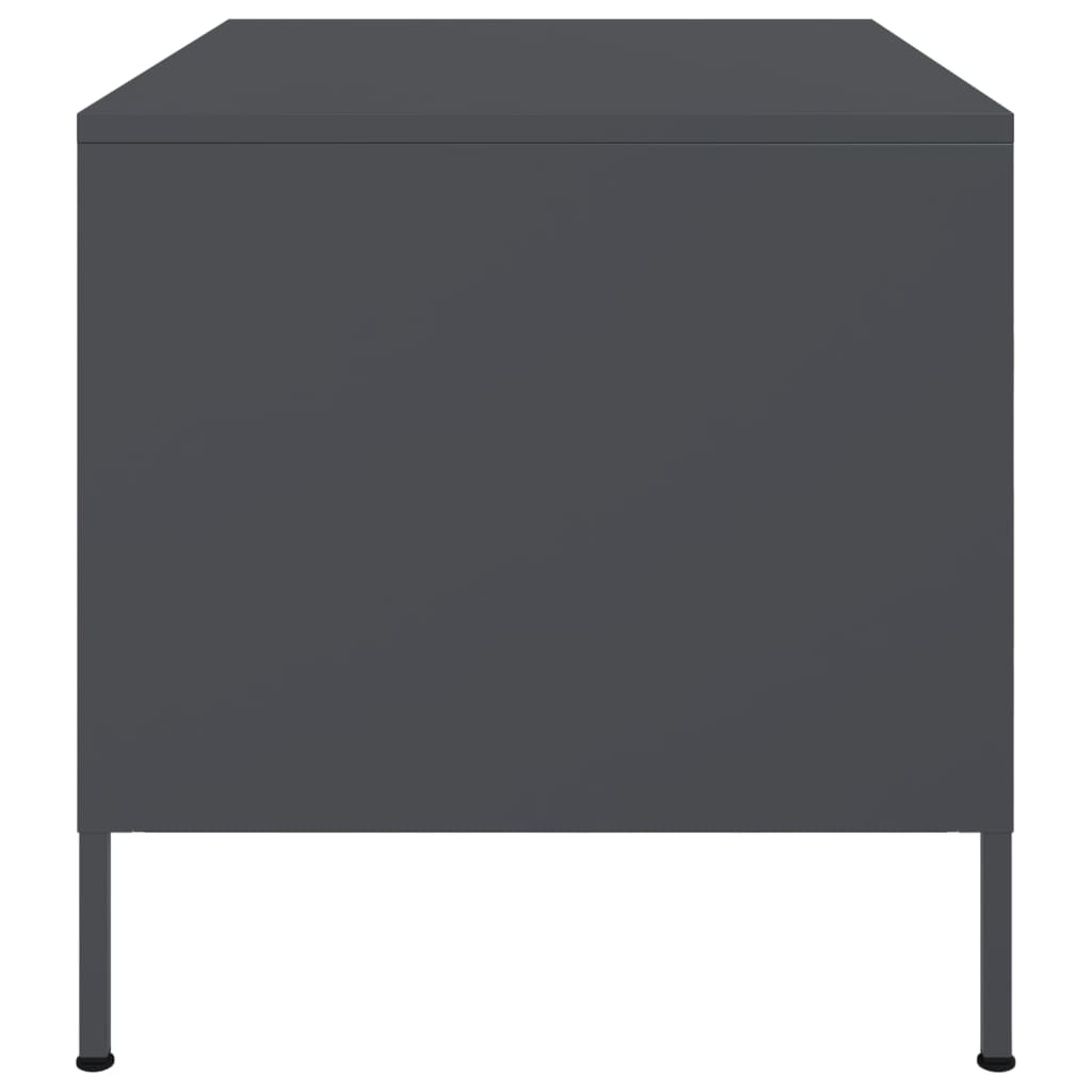 Table basse anthracite 68x50x50,5 cm acier - Tables basses