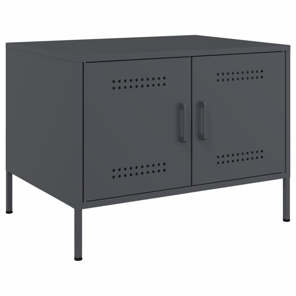 Table basse anthracite 68x50x50,5 cm acier - Tables basses