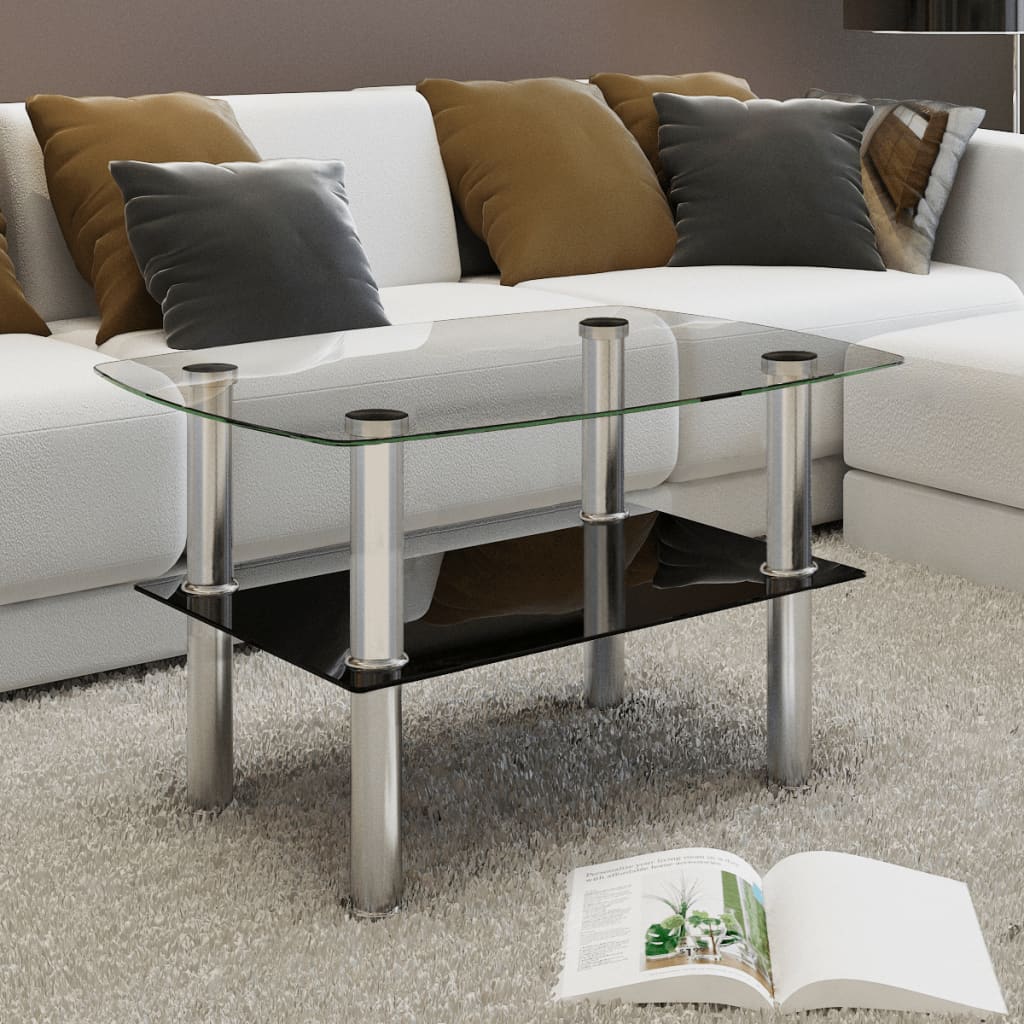 Table basse avec 2 étagères Verre - Tables basses
