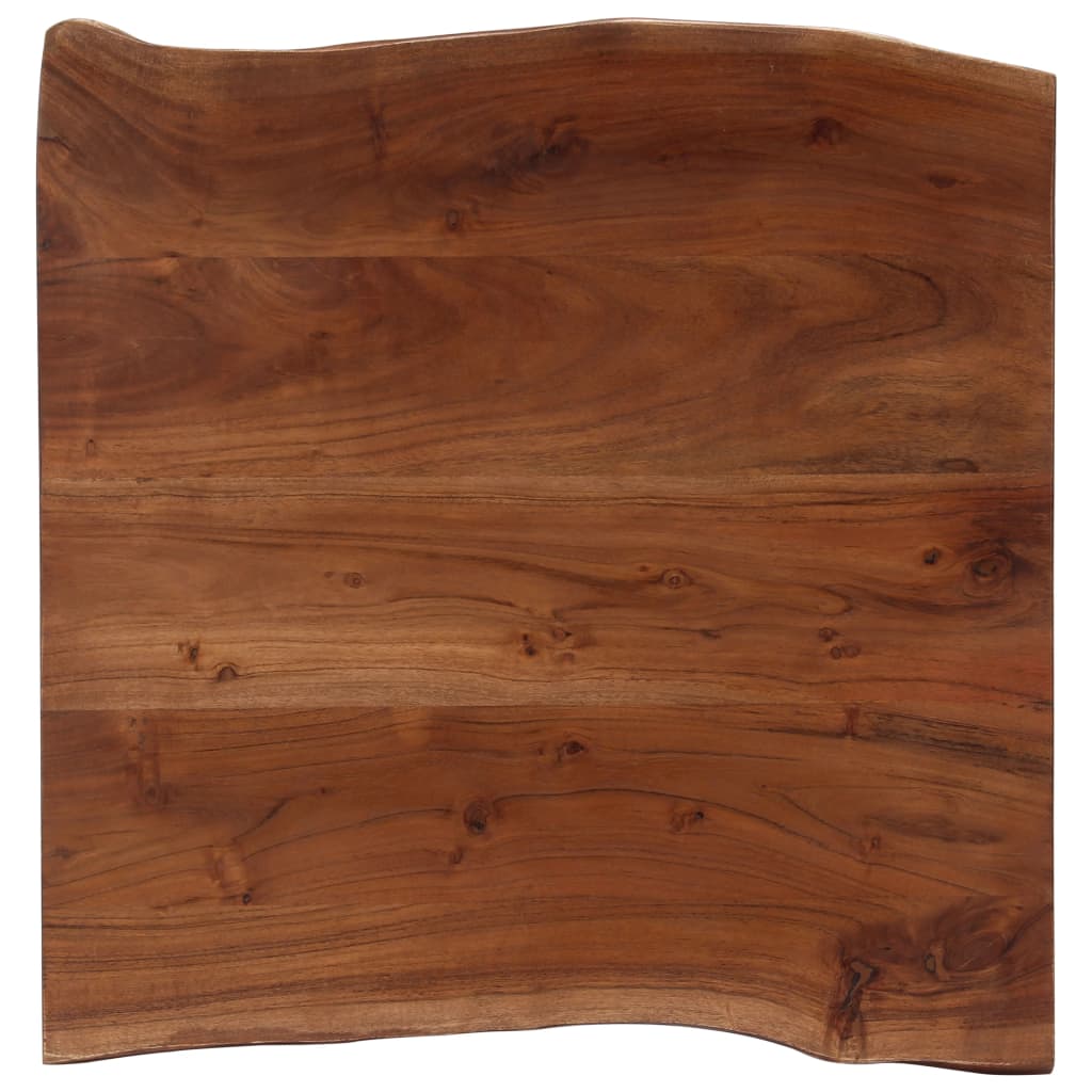 Table basse avec bord naturel 60x60x40 cm Bois d’acacia massif - Tables basses