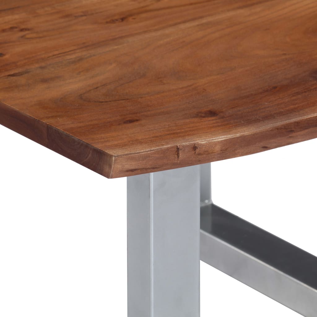 Table basse avec bord naturel 60x60x40 cm Bois d’acacia massif - Tables basses