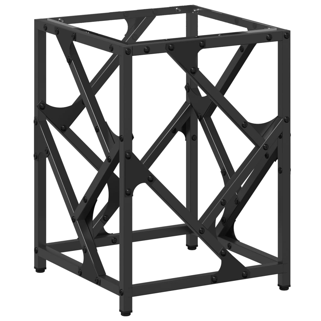 Table basse avec dessus en verre transparent 30x30x41 cm acier - Tables basses