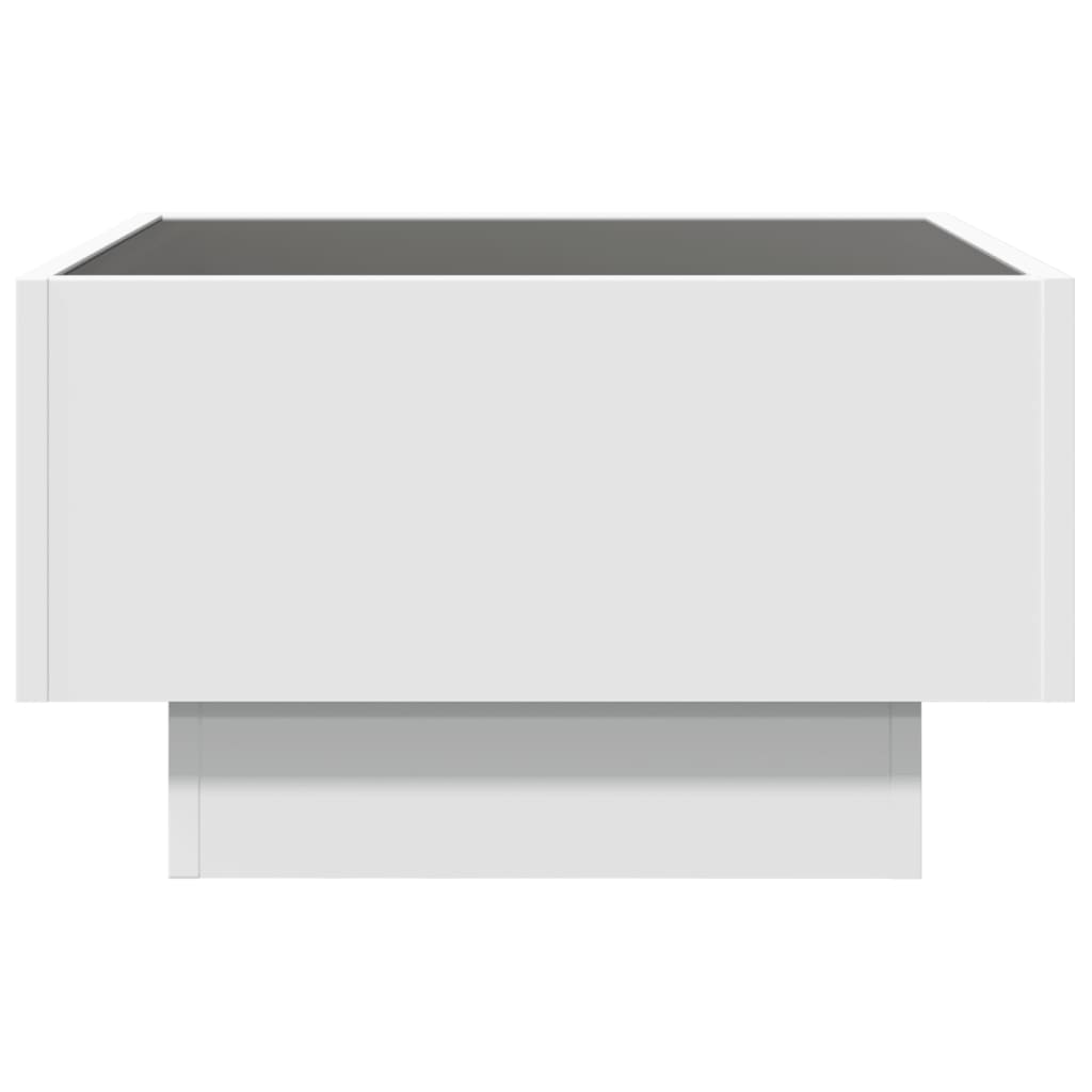 Table basse avec LED blanc 50x50x30 cm bois d’ingénierie - Tables basses
