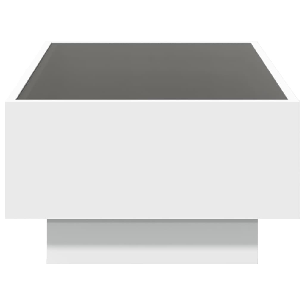 Table basse avec LED blanc 90x50x30 cm bois d’ingénierie - Tables basses