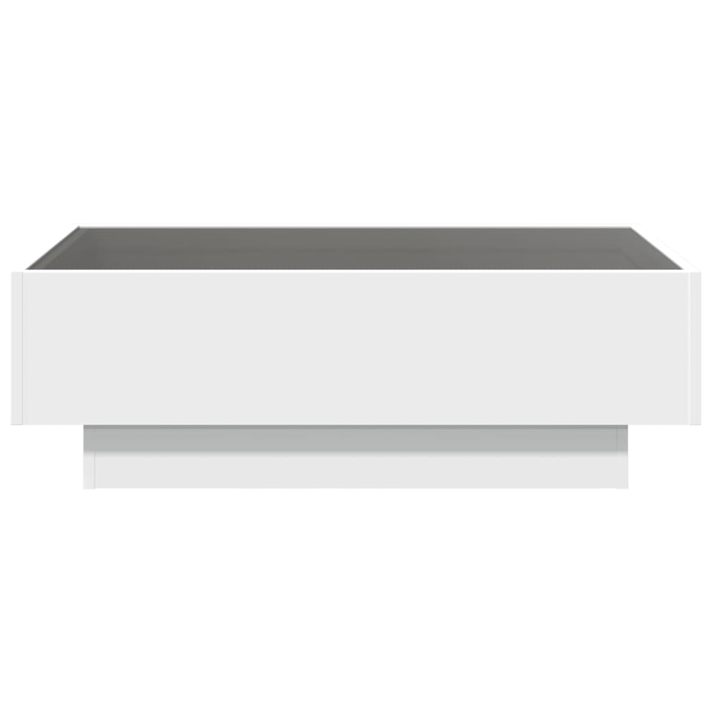Table basse avec LED blanc 90x50x30 cm bois d’ingénierie - Tables basses