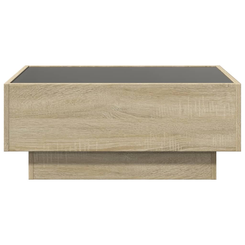 Table basse avec LED chêne sonoma 70x50x30 cm bois d’ingénierie - Tables basses