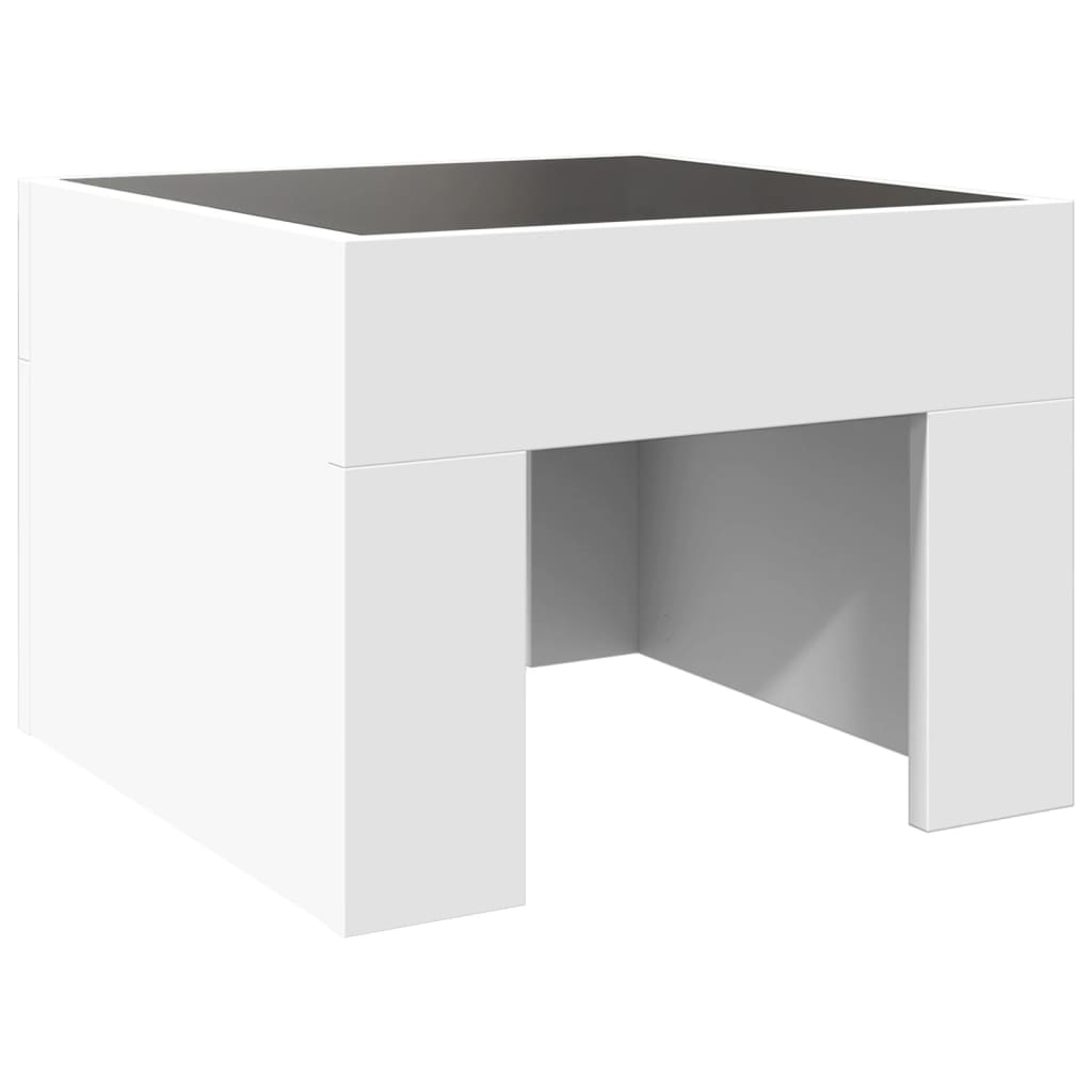 Table basse avec LED infini blanc 40x40x30 cm - Tables basses