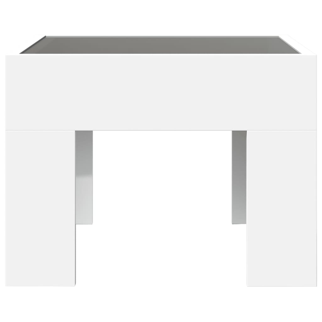 Table basse avec LED infini blanc 40x40x30 cm - Tables basses