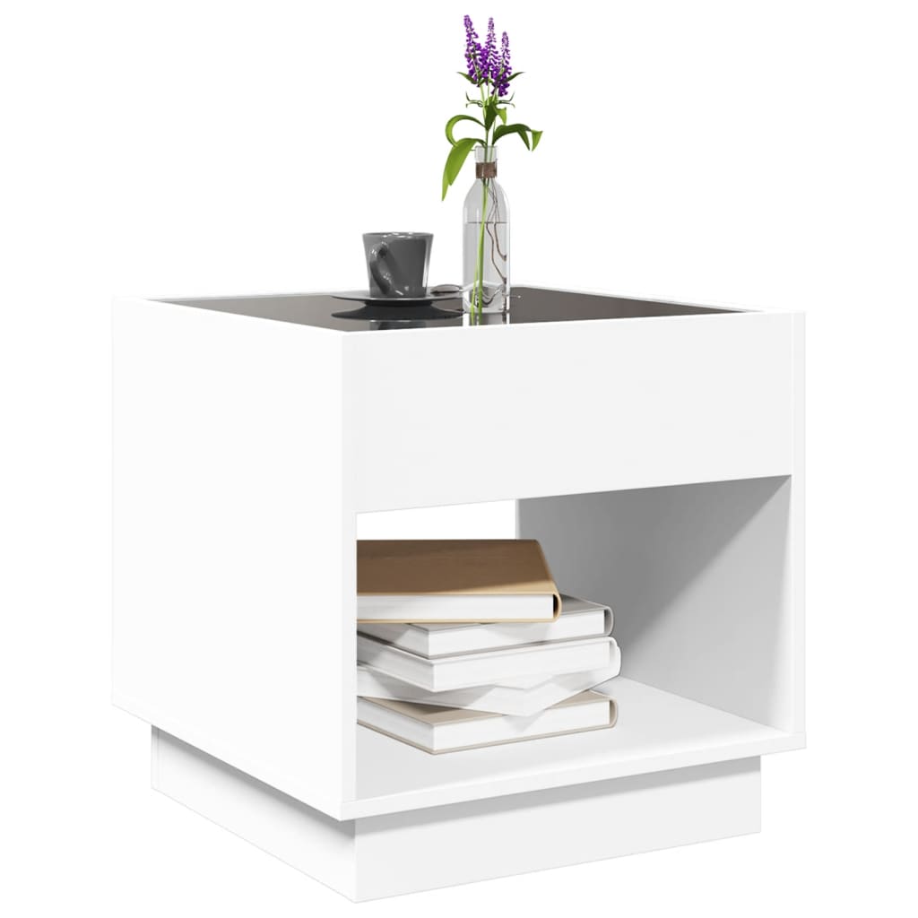 Table basse avec LED infini blanc 50x50x50 cm - Tables basses