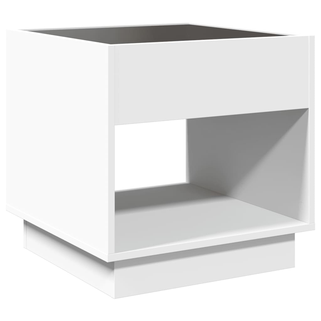 Table basse avec LED infini blanc 50x50x50 cm - Tables basses