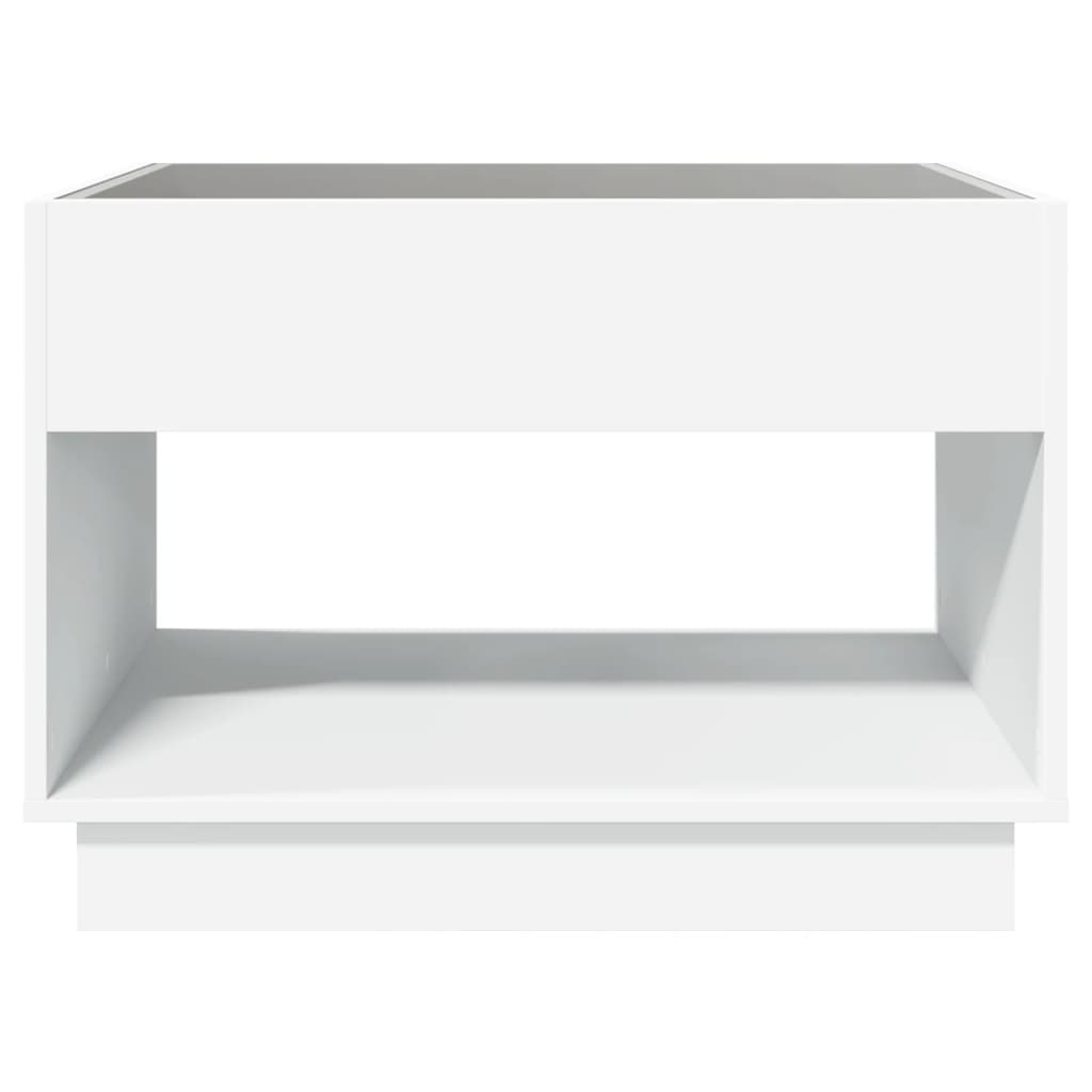 Table basse avec LED infini blanc 70x50x50 cm - Tables basses